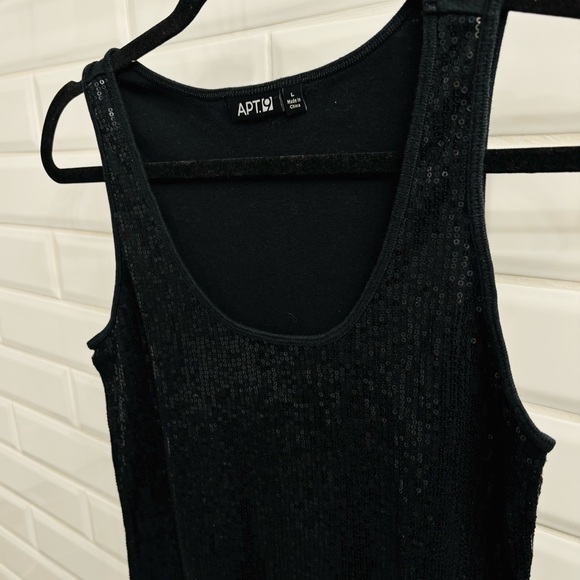 APT. 9 Women’s Black Sequined Tank Top - Picture 2 of 5